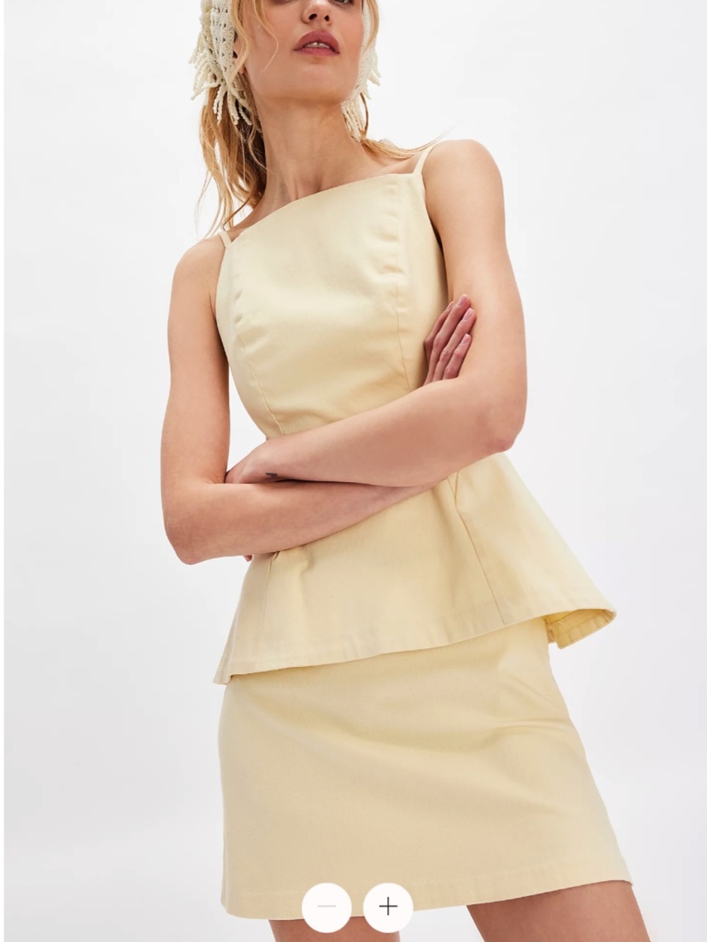 Free People 'Malia' Top in Lemon Freeze (NWT)